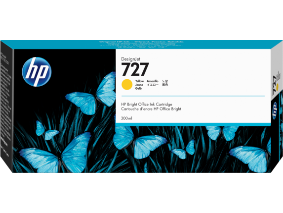HP 727 300-ml Yellow DesignJet Ink Cartridge( F9J78A)