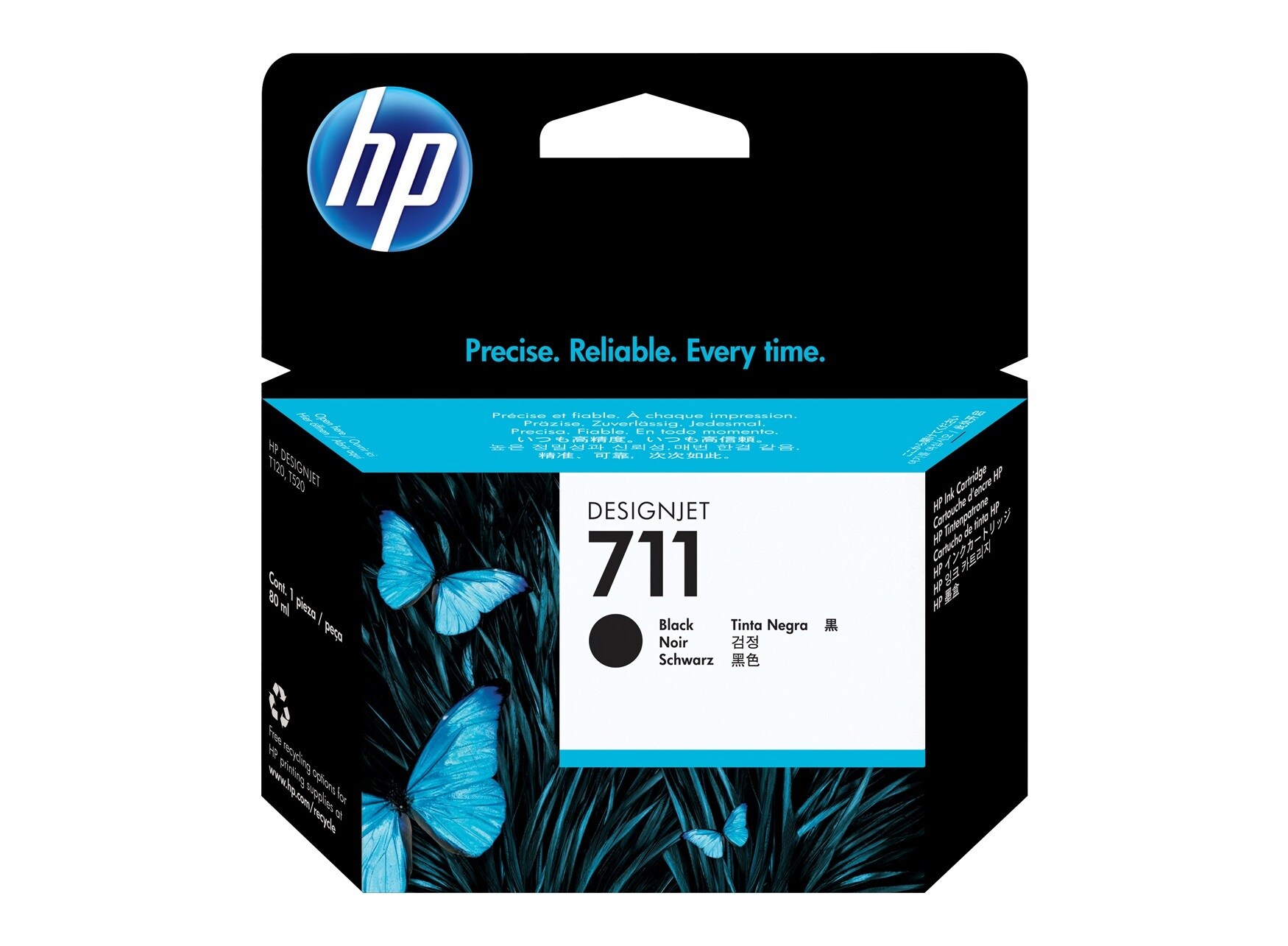 HP 711 80-ml Black DesignJet Ink Cartridge ( CZ133A)